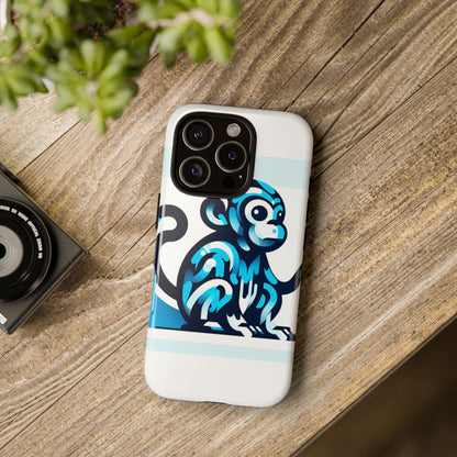 Vibrant 3D Monkey-Inspired Phone Case for Stylish Protection in Blue – Unisex Design Compatible with iPhone 13, 14, 15 & 16 – All Models Including Pro, Pro Max & Plus