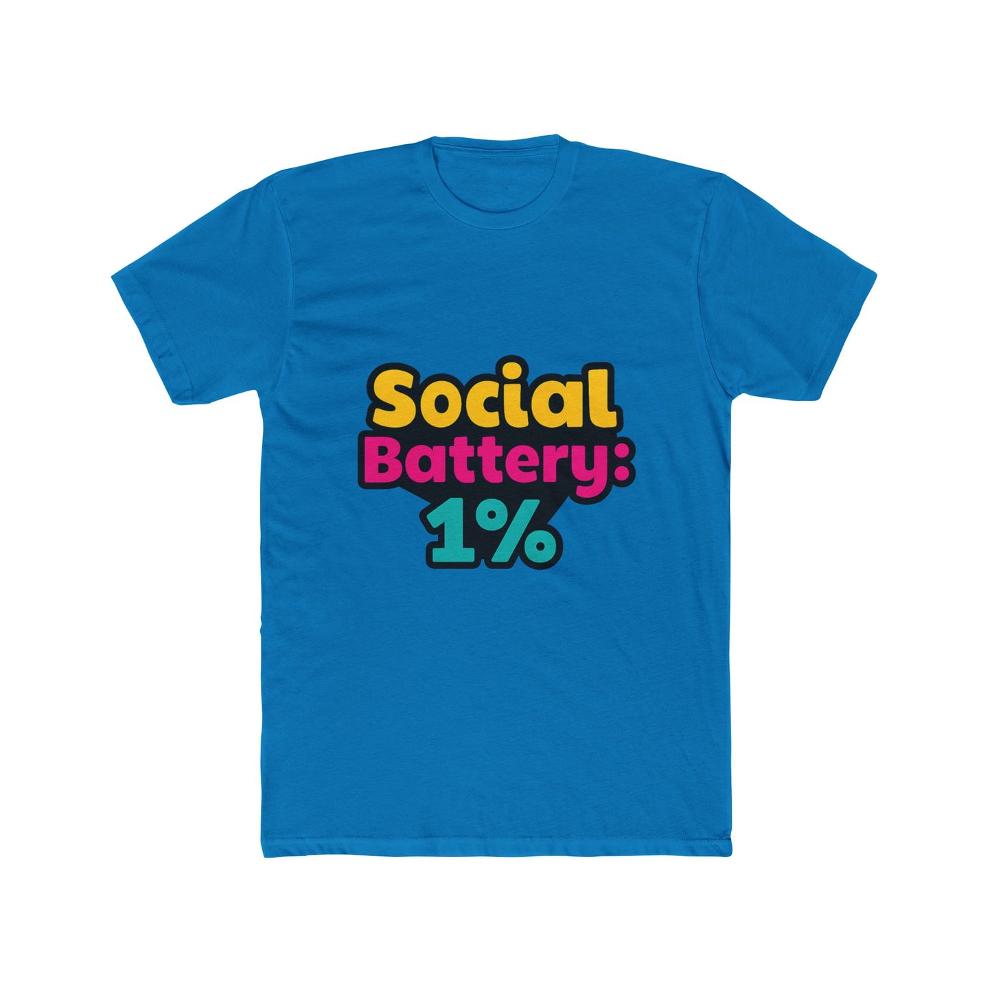 social battery 1% meme unisex t-shirt – multicolor graphic tee, funny casual tee for men and women, humorous t-shirt for everyday wear, sizes s-xxl