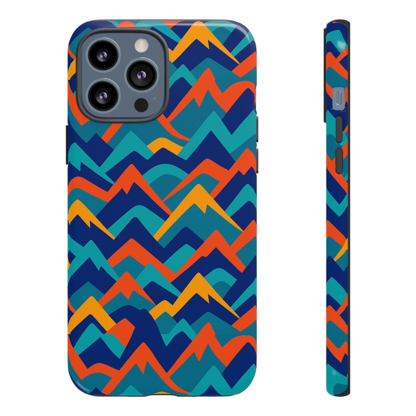 vibrant 3d mountain design protective phone case – stylish and durable cover compatible with iphone 13, 14, 15 & 16 – all models including pro, pro max & plus