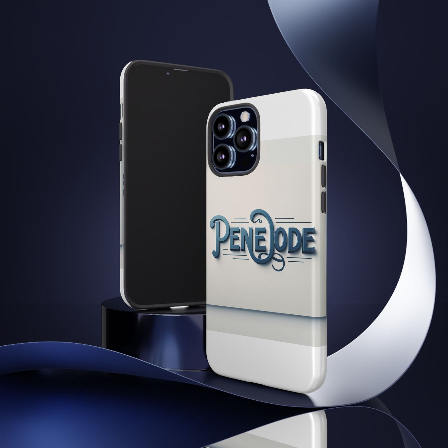 elegant blue typography phone case stylish accessory for self-expression compatible with iphone 13, 14, 15 & 16 – all models including pro, pro max & plus