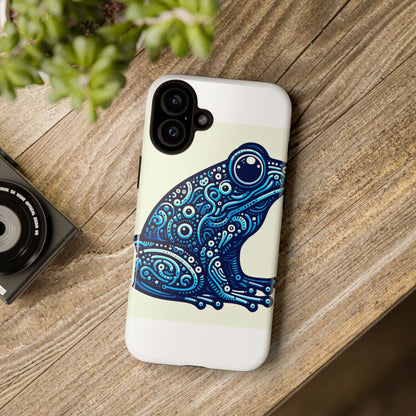 Vibrant 3D Blue Frog Design Protective Phone Case for Trendsetters – Stylish Protection Compatible with iPhone 13, 14, 15 & 16 – all models including Pro, Pro Max & Plus
