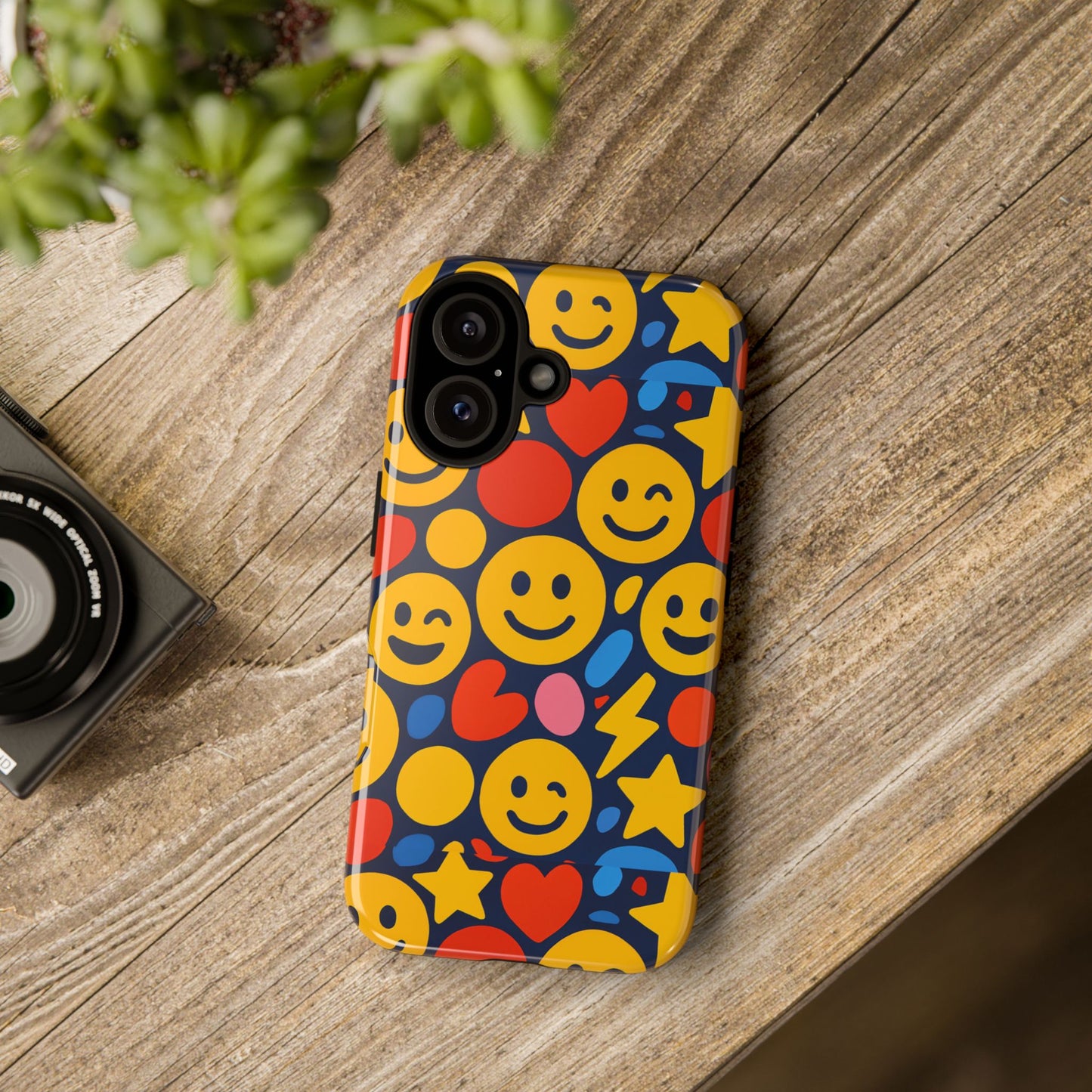 multicolour 3d emoji phone case for stylish protection – fun and playful design for kids and young adults compatible with iphone 13, 14, 15 & 16 – all models including pro, pro max & plus