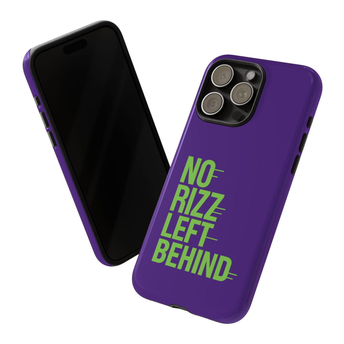 tough phone case - no rizz left behind - durable, stylish protection for active lifestyles - impact-resistant, dual layer, shock-absorbing tpu - perfect gift for tech lovers