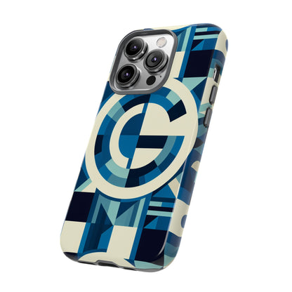 Letter Blue Alphabet G Phone Case with 3D Wrap and Shock Absorption for Kids and Teens Stylish Protective Cover for Smartphones