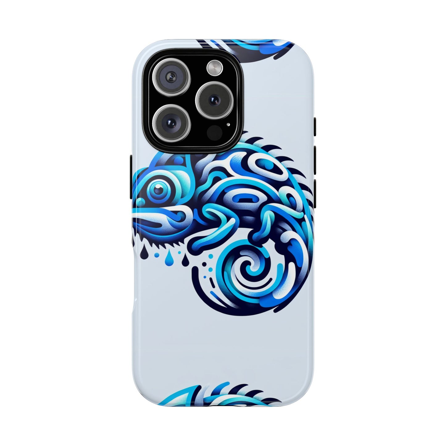 blue animal create 5 phone case with vibrant 3d wrap design, shock absorption, uv protection, for stylish and durable smartphone protection