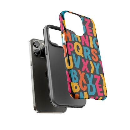 Multicolour 3D Alphabet Wrap Protective Phone Case for Unique Style and Vibrant Protection Compatible with iPhone 13, 14, 15 & 16 – all models including Pro, Pro Max & Plus