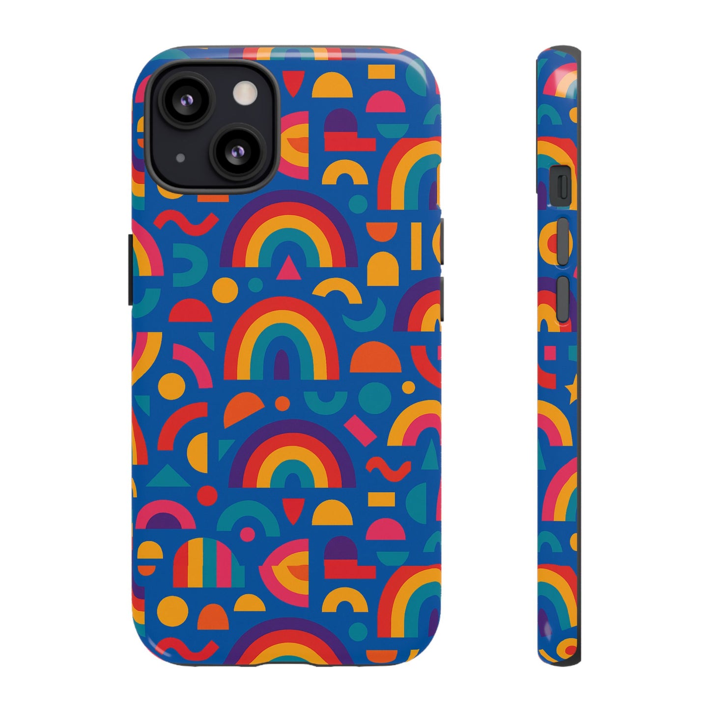 rainbow 3d wrap protective phone case stylish accessory for adults and teens compatible with iphone 13, 14, 15 & 16 – all models including pro, pro max & plus