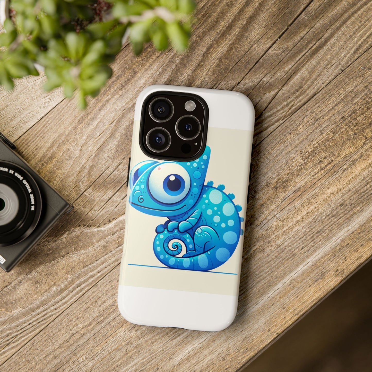 vibrant 3d cartoon chameleon phone case for adults and teens stylish protection compatible with iphone 13, 14, 15 & 16 – all models including pro, pro max & plus