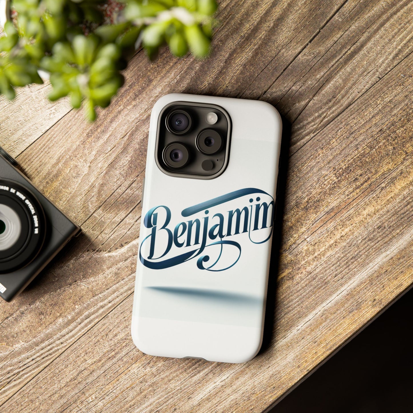 vibrant 3d typography protective phone case in blue – stylish protection for smartphones compatible with iphone 13, 14, 15 & 16 – all models including pro, pro max & plus