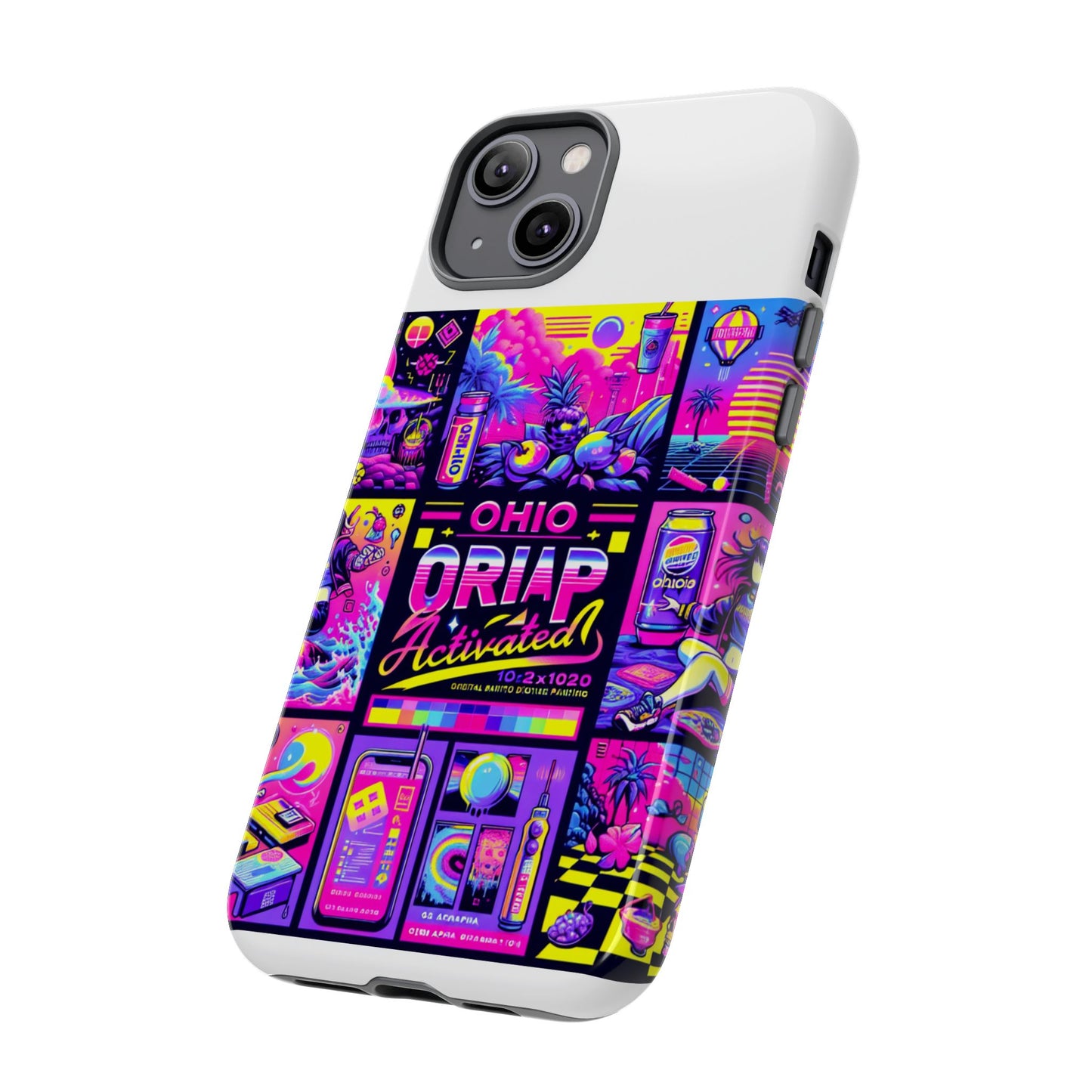 ohio drip activated protective phone case with 3d wrap design, uv protection, durable tpu silicone liner, ideal gift for tech enthusiasts and anime lovers