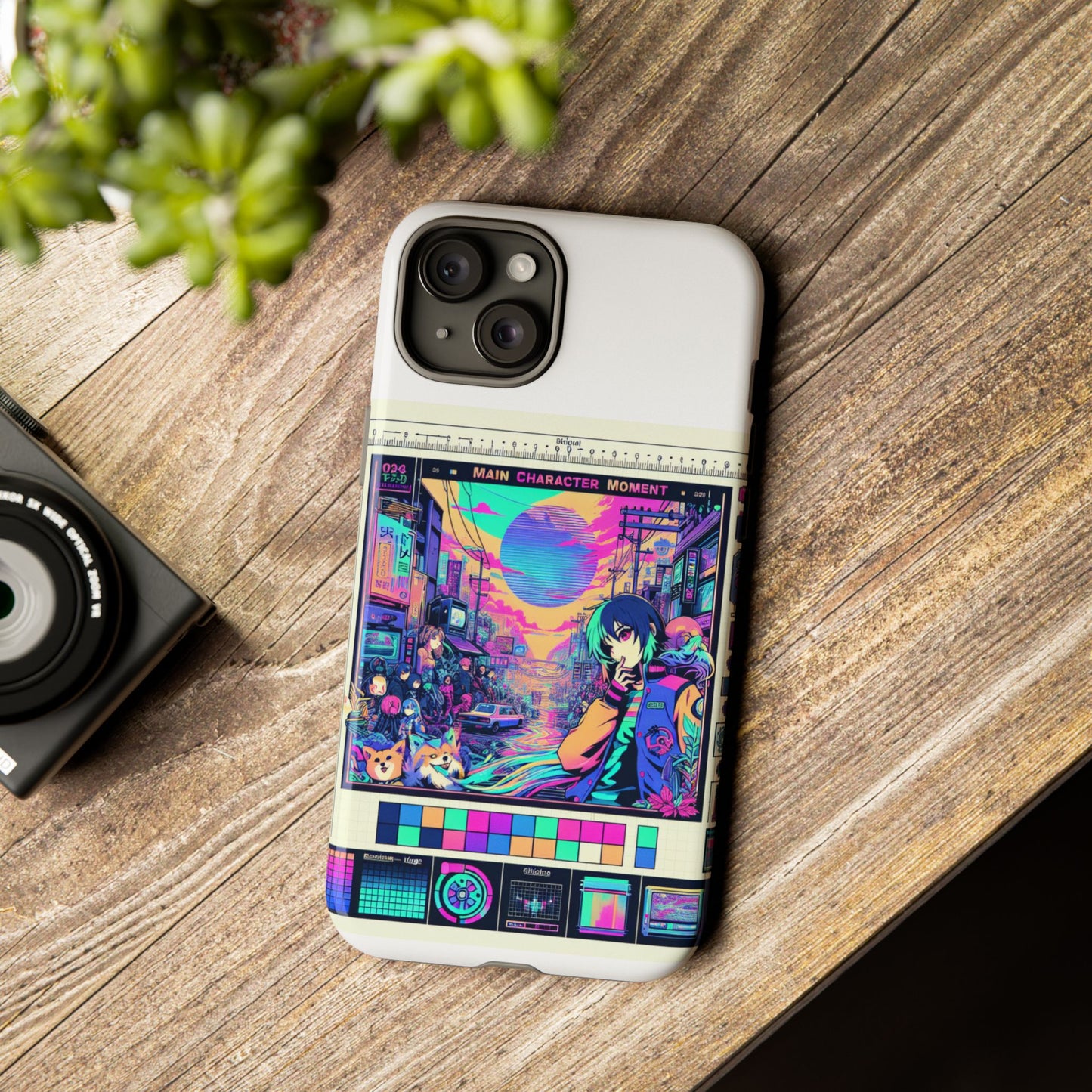 main character moment protective phone case, 3d wrap design, durable tpu silicone, uv protected, anime and comic inspired, unique gift for tech enthusiasts