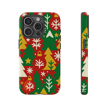 Multicolour Christmas Tree 3D Wrap Phone Case - Fun Festive Holiday Design for Unique Accessories Compatible with iPhone 13, 14, 15 & 16 - all models including Pro, Pro Max & Plus
