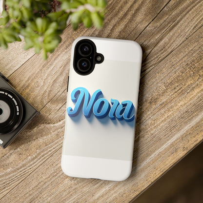 Vibrant 3D Text Phone Case in Blue with Retro Design – Stylish Protection for Smartphones, Compatible with iPhone 13, 14, 15 & 16 – All Models Including Pro, Pro Max & Plus