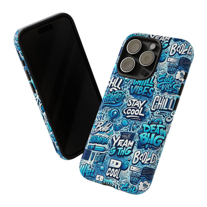 Vibrant 3D Wrap Protective Phone Case with Playful Blue Design for Stylish Protection Compatible with iPhone 13, 14, 15 & 16 – All Models Including Pro, Pro Max & Plus