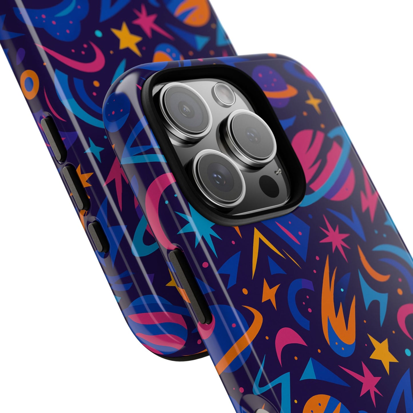 multicolour 3d wrap protective phone case with space theme for men and women – stylish protection accessory compatible with iphone 13, 14, 15 & 16 – all models including pro, pro max & plus