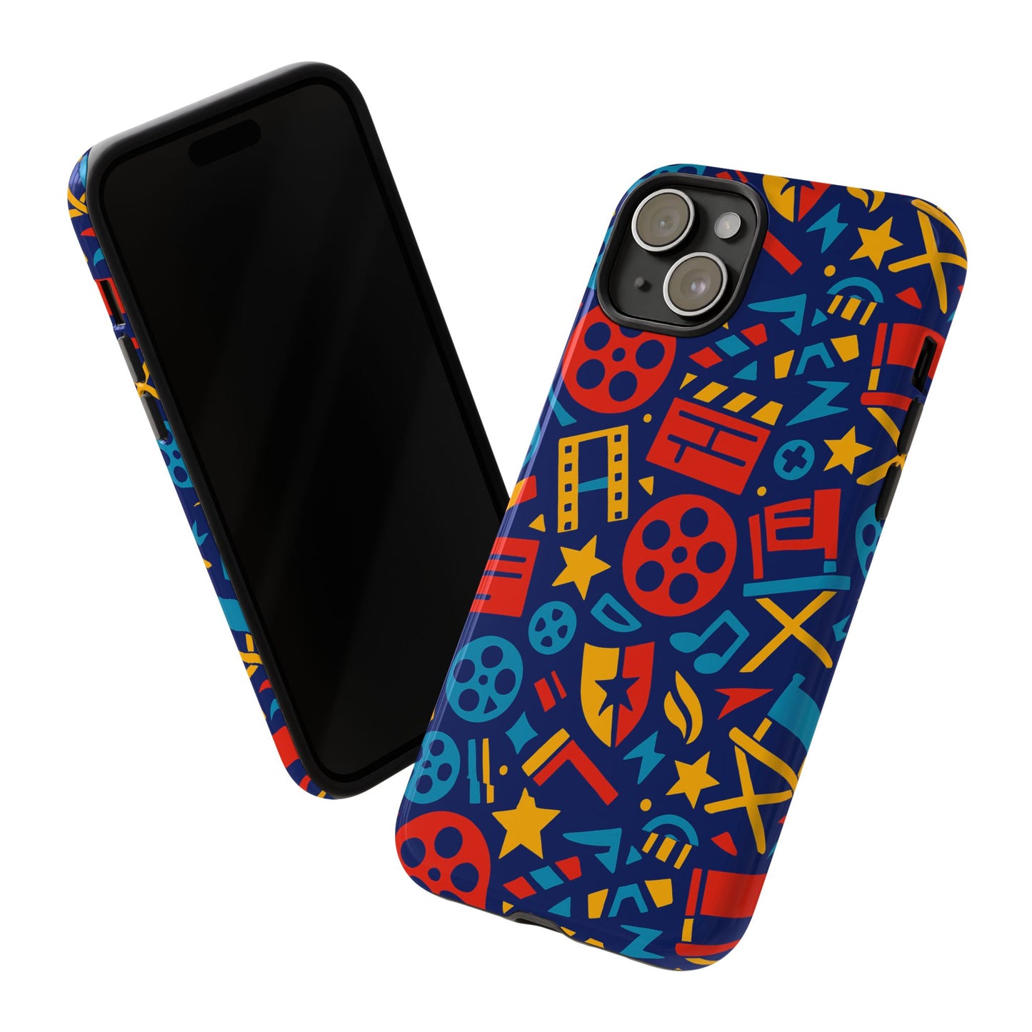 vibrant 3d movie icons protective phone case for kids and adults – stylish accessory – compatible with iphone 13, 14, 15 & 16 – all models including pro, pro max & plus