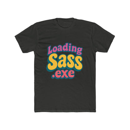 Loading Sass .Exe Meme Multicolor 1 Unisex T-Shirt – Funny Graphic Tee for All Genders, Trendy Viral Print, Comfortable Cotton Casual Wear
