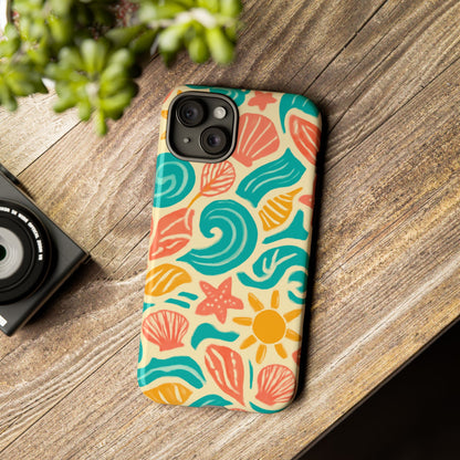 Vibrant Beach Style Protective Phone Case with 3D Wrap Design for Stylish Protection – Compatible with iPhone 13, 14, 15 & 16 – All Models Including Pro, Pro Max & Plus