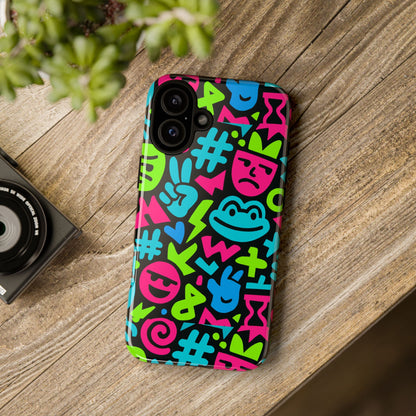 Vibrant Emoji Pattern Protective Phone Case Colourful 3D Design Stylish Protection for Unisex Smartphones Compatible with iPhone 13, 14, 15 & 16 – all models including Pro, Pro Max & Plus