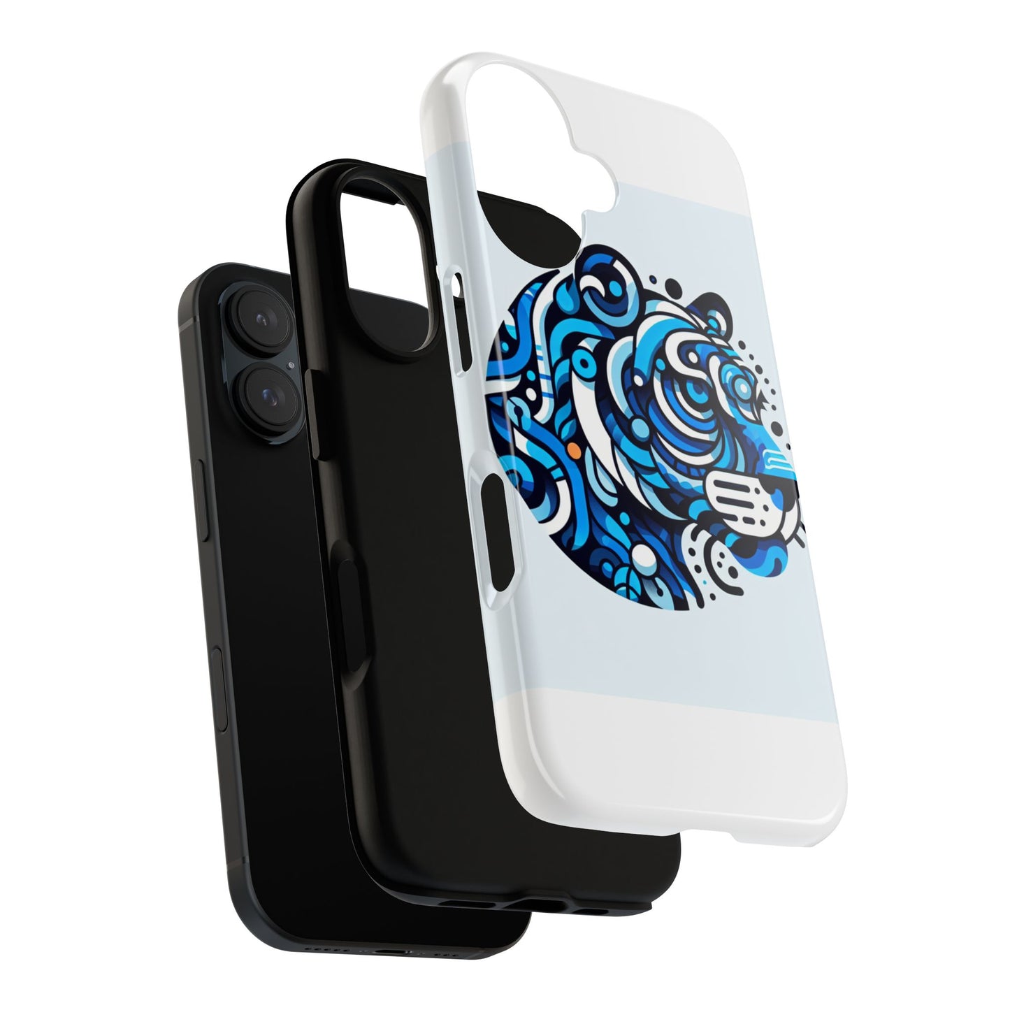 vibrant 3d wrap protective phone case with unique blue lion design for stylish expression and fun accessories compatible with iphone 13, 14, 15 & 16 – all models including pro, pro max & plus