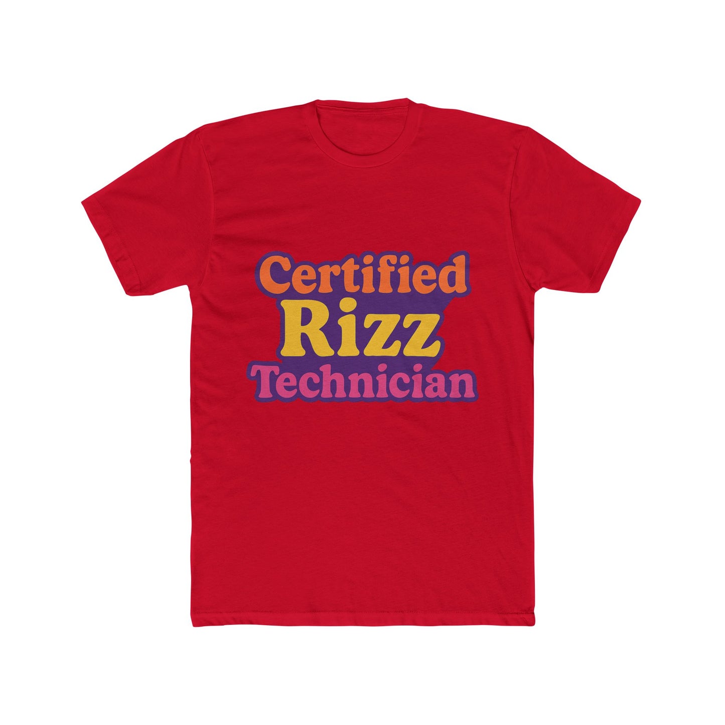 certified rizz technician unisex t-shirt - funny meme graphic tee for men & women - multicolor design