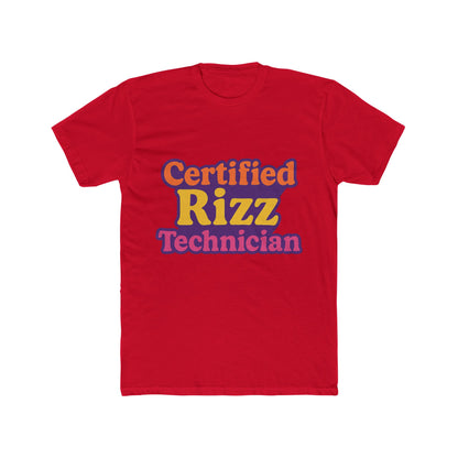 Certified Rizz Technician Unisex T-Shirt - Funny Meme Graphic Tee for Men & Women - Multicolor Design