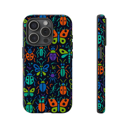 Vibrant 3D Insect Phone Case Colourful Stylish Protective Cover Unique Design for Men and Women Compatible with iPhone 13, 14, 15 & 16 – all models including Pro, Pro Max & Plus