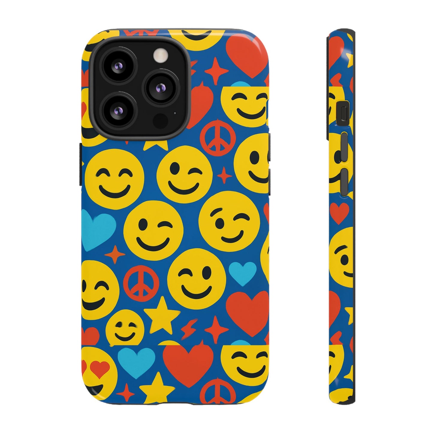 vibrant 3d emoji protective phone case for kids and adults – fun multicolour design for stylish protection compatible with iphone 13, 14, 15 & 16 – all models including pro, pro max & plus