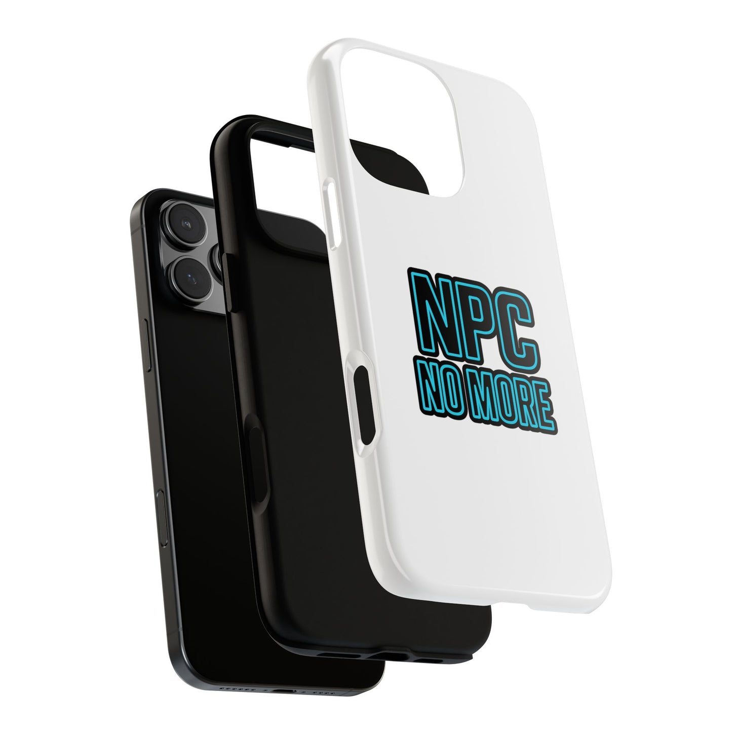 tough cases - npc no more phone case for gamers & meme lovers - stylish protective cover for trendsetters, shock-absorbing design, ideal gift for tech enthusiasts
