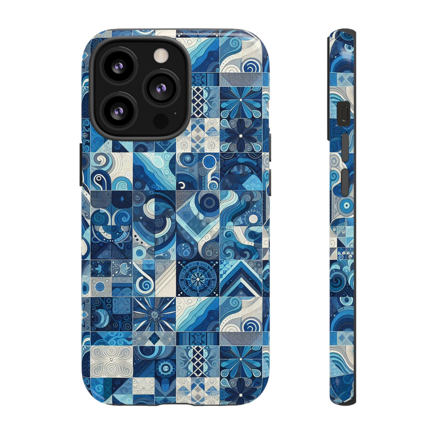 pattern image 8 vibrant 3d phone case for anime and comic fans with geometric art finish compatible with iphone 13, 14, 15 & 16 – all models including pro, pro max & plus