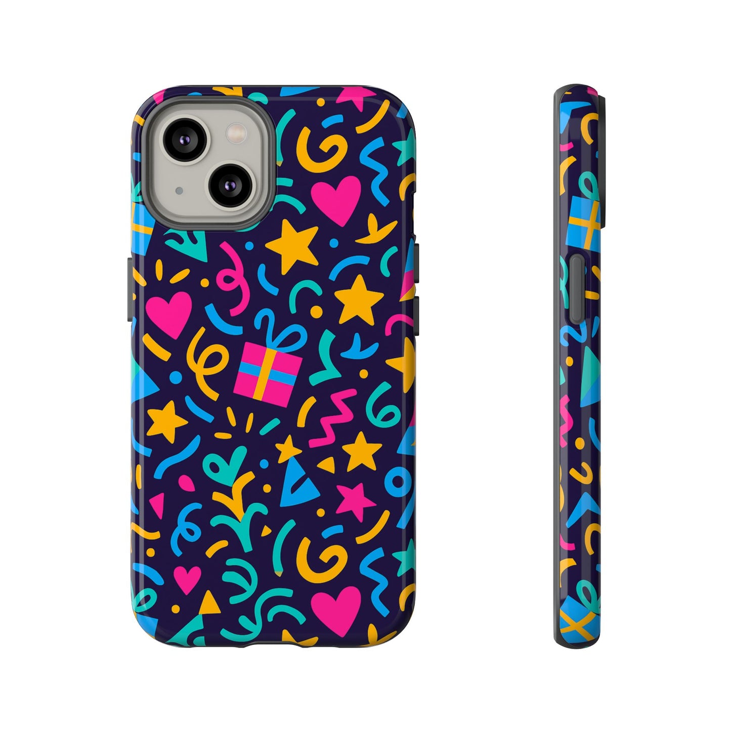 vibrant multicolour retro phone case with fun 3d design for stylish protection and unique expression compatible with iphone 13, 14, 15 & 16 – all models including pro, pro max & plus