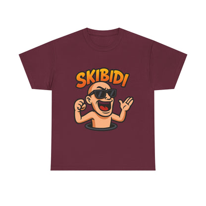 SKIBIDI Unisex Heavy Cotton Tee – Fun Graphic T-Shirt for Casual Wear, Stylish and Comfortable Tee for Everyday Outfits, Perfect Gift for Friends and Family.