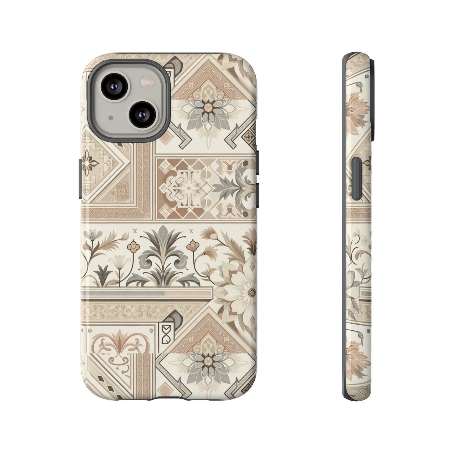 pattern image 5 vibrant 3d phone case for anime and comic fans with ornate tile design, stylish protective cover, suitable for all iphone models including pro max
