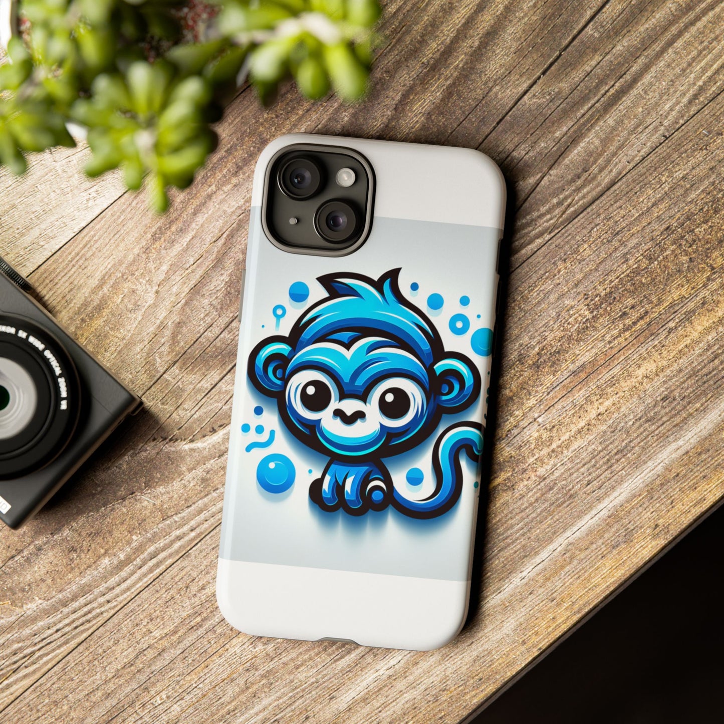 vibrant 3d wrap protective phone case with fun blue monkey design – stylish accessory for men and women – compatible with iphone 13, 14, 15 & 16 – all models including pro, pro max & plus
