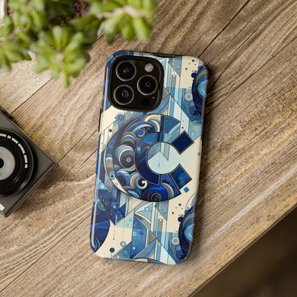Blue Alphabet C Phone Case for Smartphone Protection with 3D Wrap Design, Shock Absorption, UV Protection, Durable Silicone Material, Suitable for Tech Enthusiasts and Individuality Seekers
