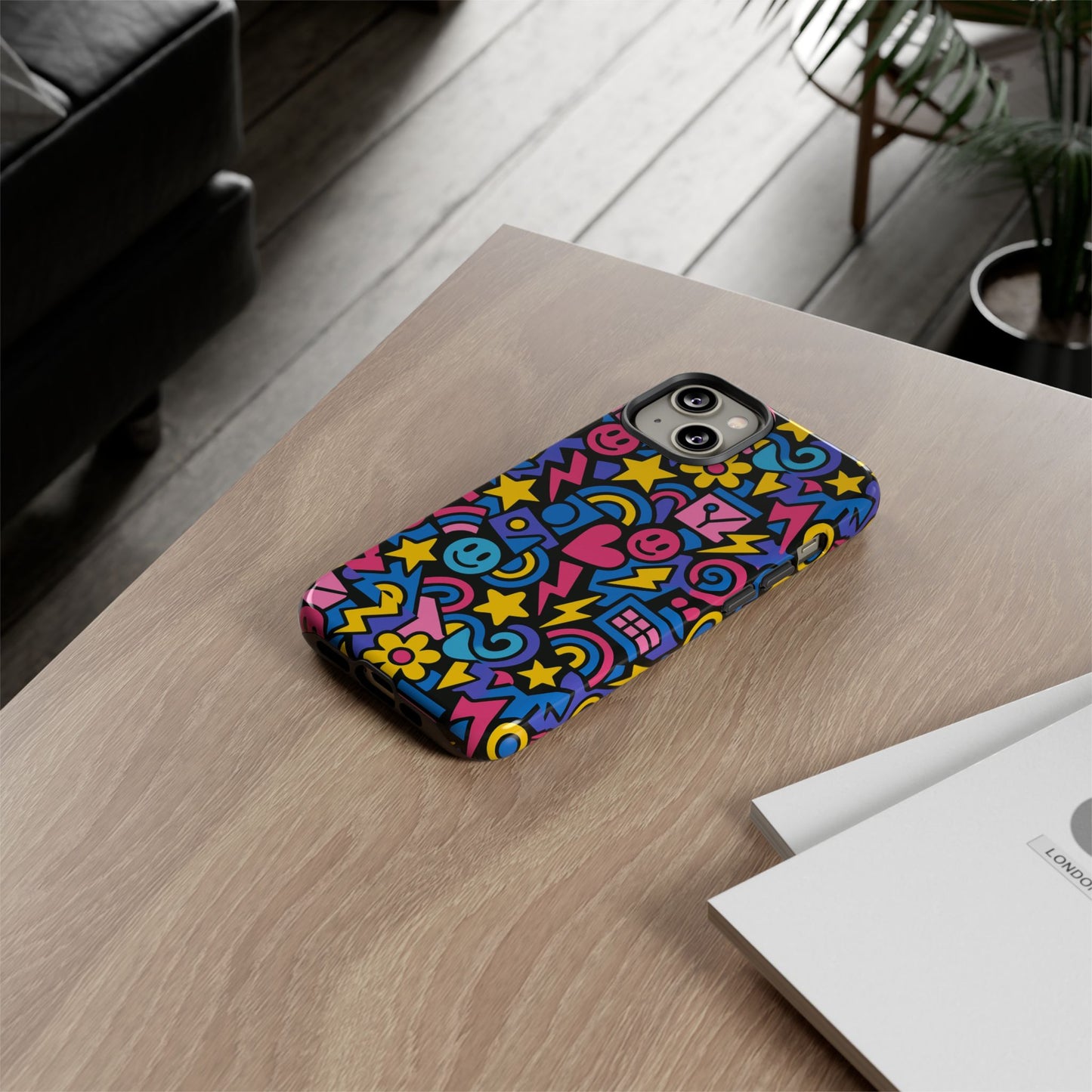 vibrant multicolour cartoon protective phone case – playful 3d design for stylish protection – compatible with iphone 13, 14, 15 & 16 – all models including pro, pro max & plus