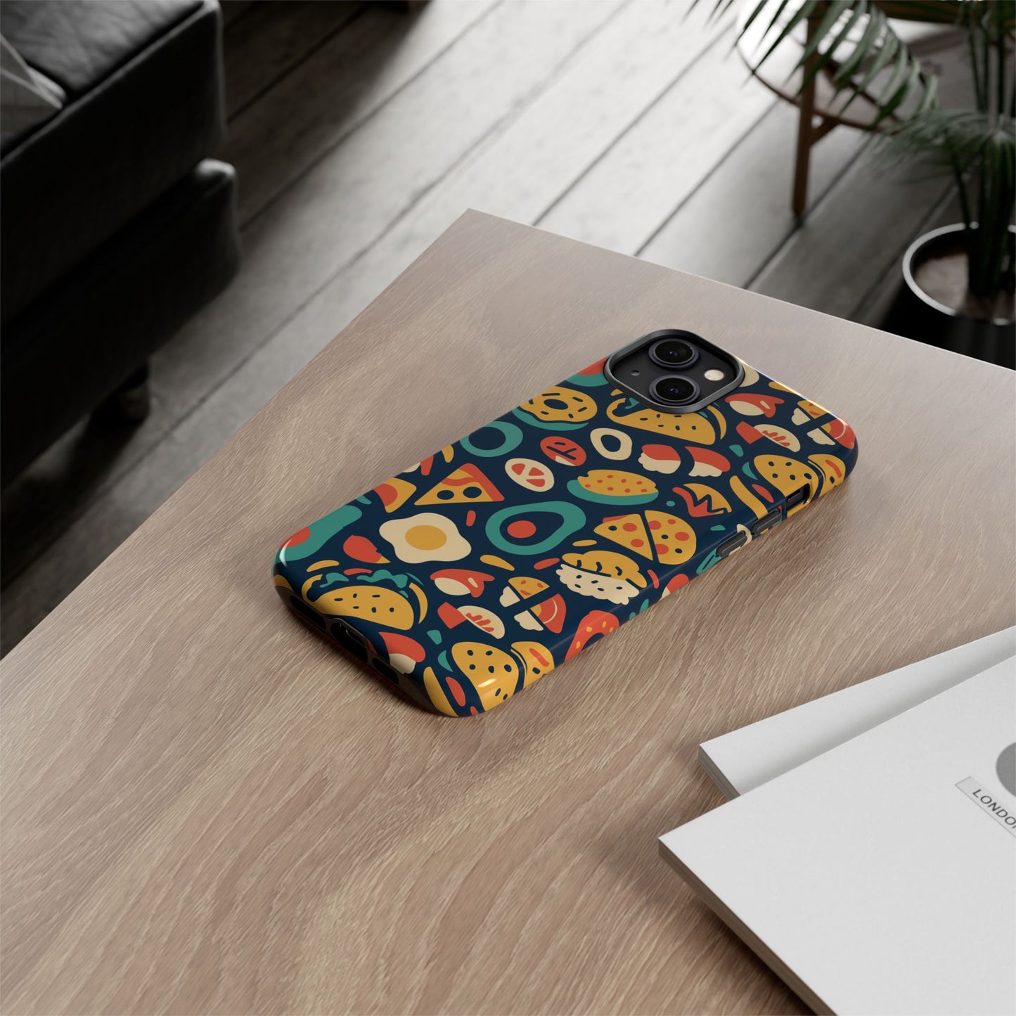 vibrant food-themed protective phone case with 3d design for stylish protection compatible with iphone 13, 14, 15 & 16 – all models including pro, pro max & plus