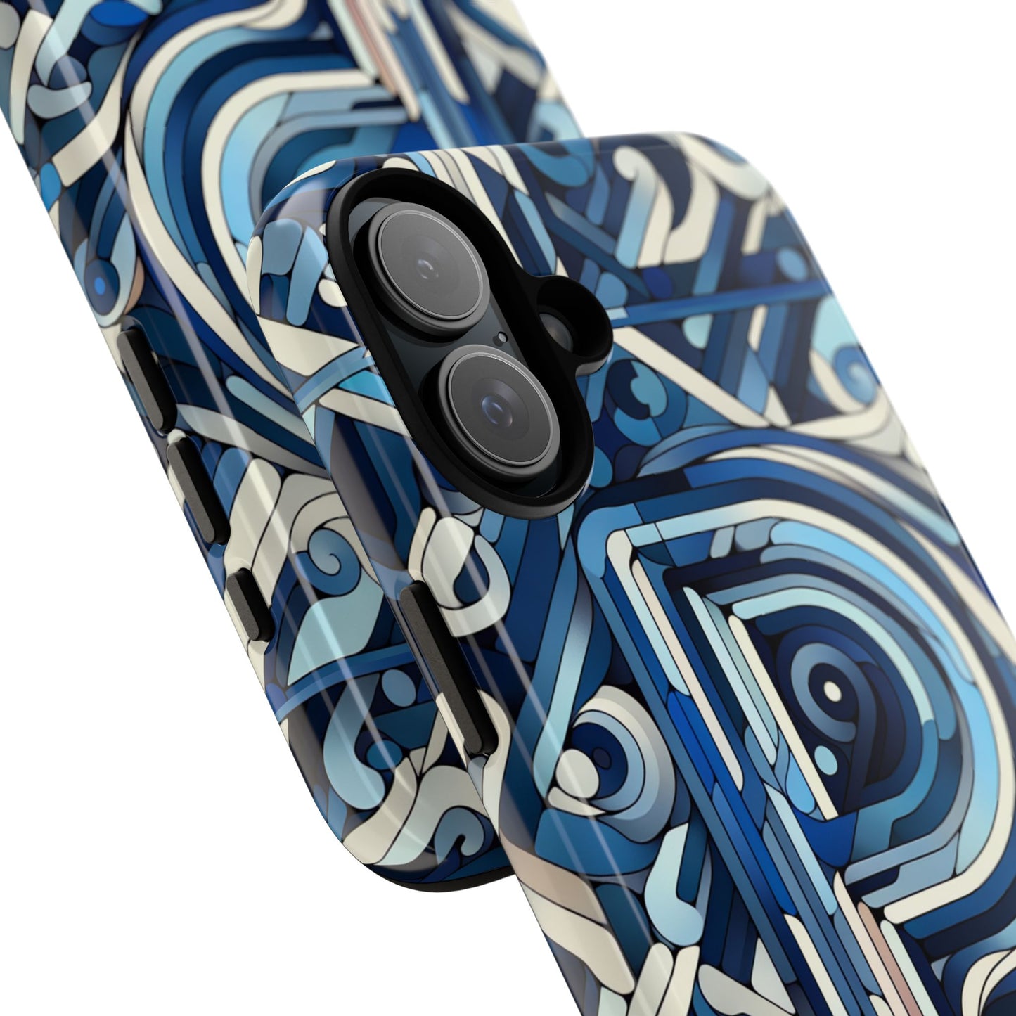 blue alphabet p phone case with 3d wrap design for kids and teens durable shockproof protective cover for smartphones