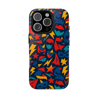 Vibrant Superhero Protective Phone Case with 3D Wrap Design – Stylish Unisex Protection for Smartphones Compatible with iPhone 13, 14, 15 & 16 – All Models Including Pro, Pro Max & Plus