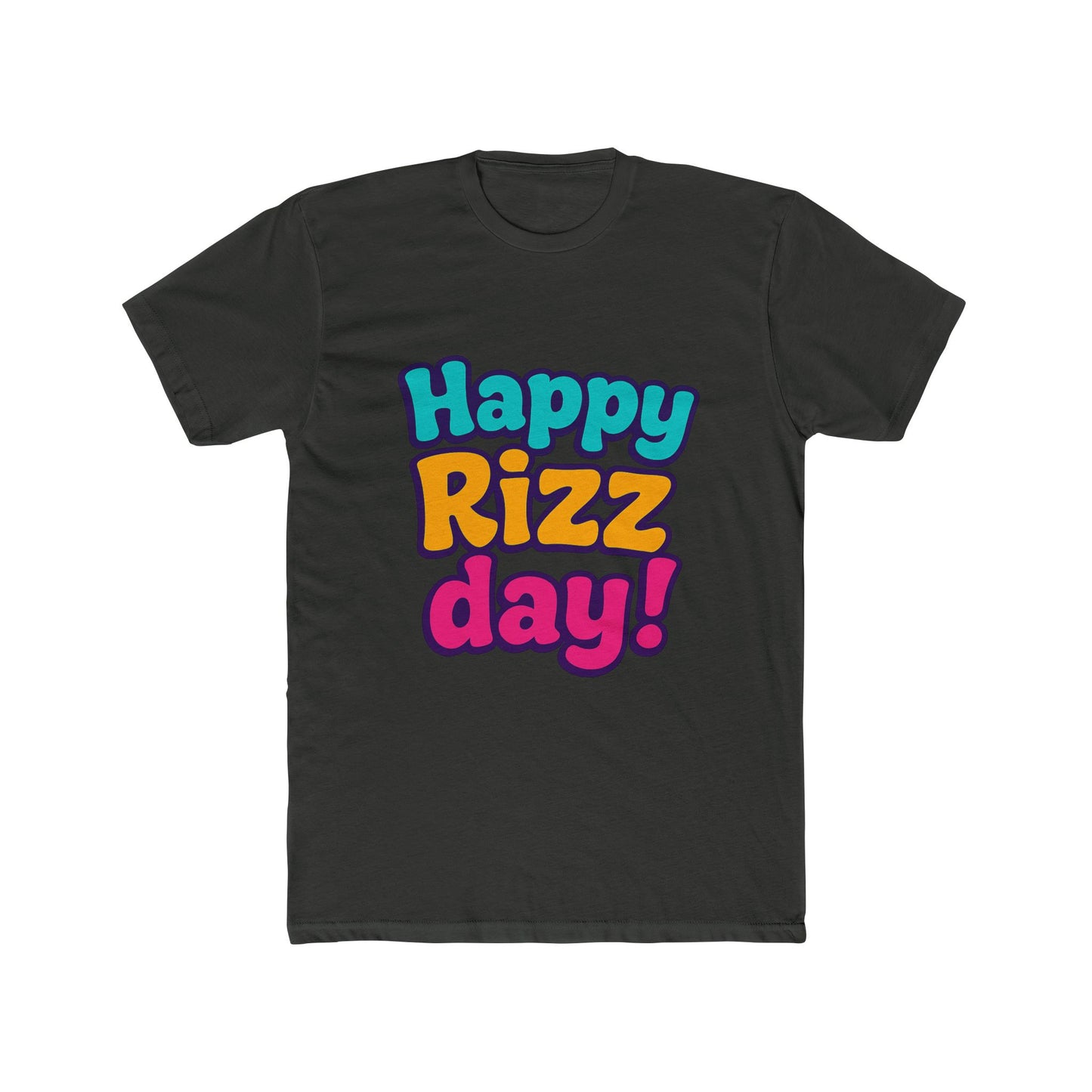 happy rizz day alphabet multicolor unisex t-shirt – vibrant graphic tee for everyday wear