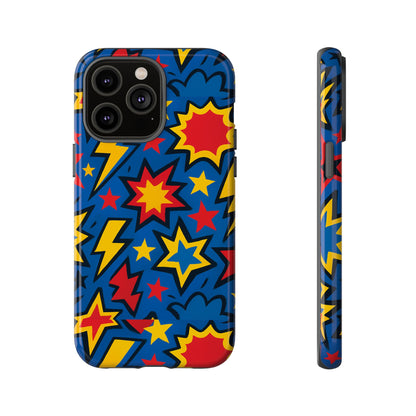 Vibrant 3D Superhero Design Protective Phone Case for Fun Retro Style and Unique Expression Compatible with iPhone 13, 14, 15 & 16 – All Models Including Pro, Pro Max & Plus