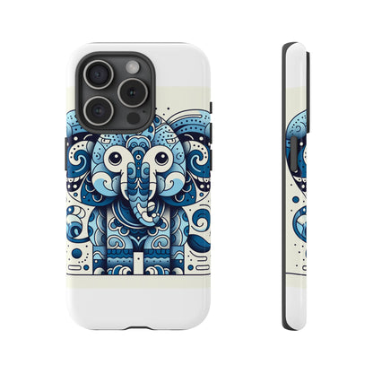 Vibrant 3D Elephant Print Protective Phone Case with Colourful Graphic Design – Stylish Accessory Compatible with iPhone 13, 14, 15 & 16 – all models including Pro, Pro Max & Plus