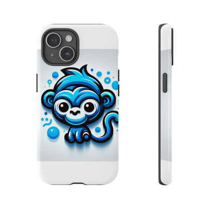 Vibrant 3D Wrap Protective Phone Case with Fun Blue Monkey Design – Stylish Accessory for Men and Women – Compatible with iPhone 13, 14, 15 & 16 – All Models Including Pro, Pro Max & Plus