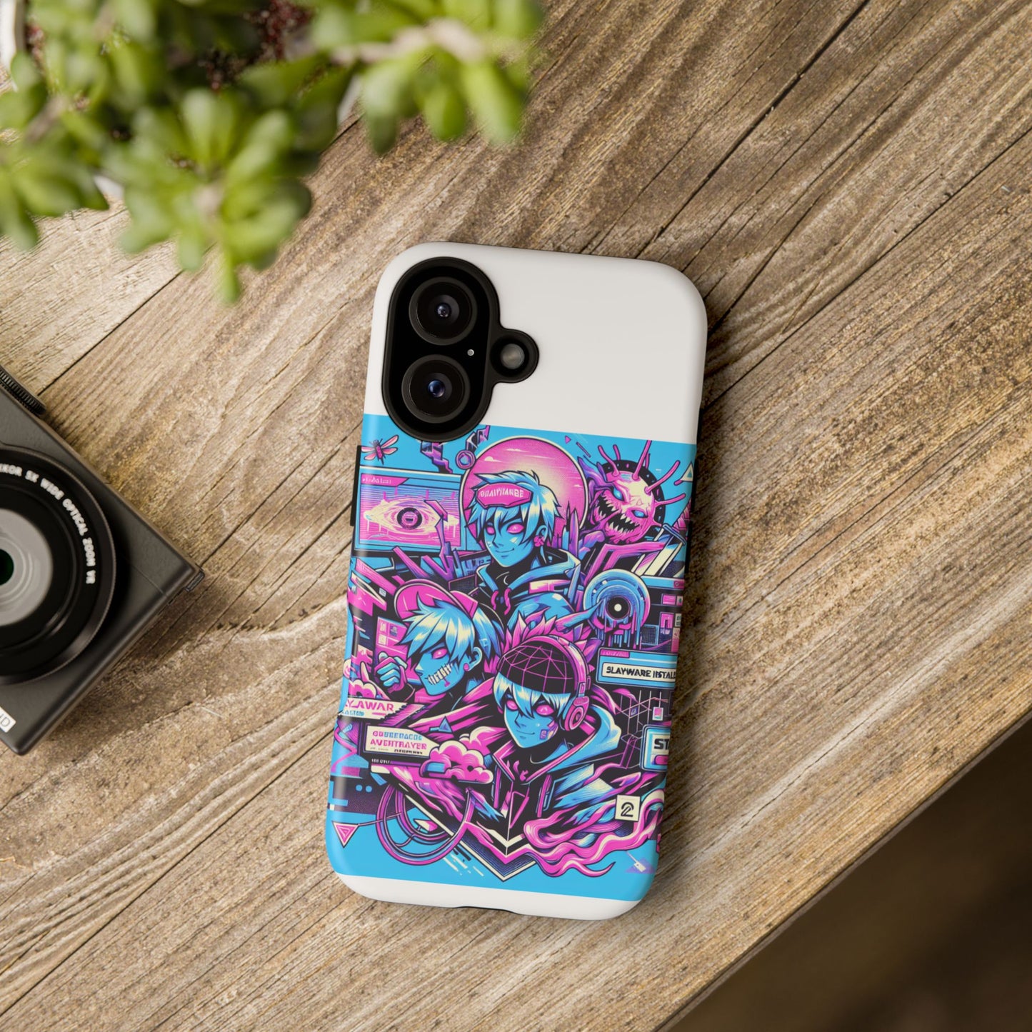 slayware installed protective phone case with 3d wrap design for anime and comic culture lovers