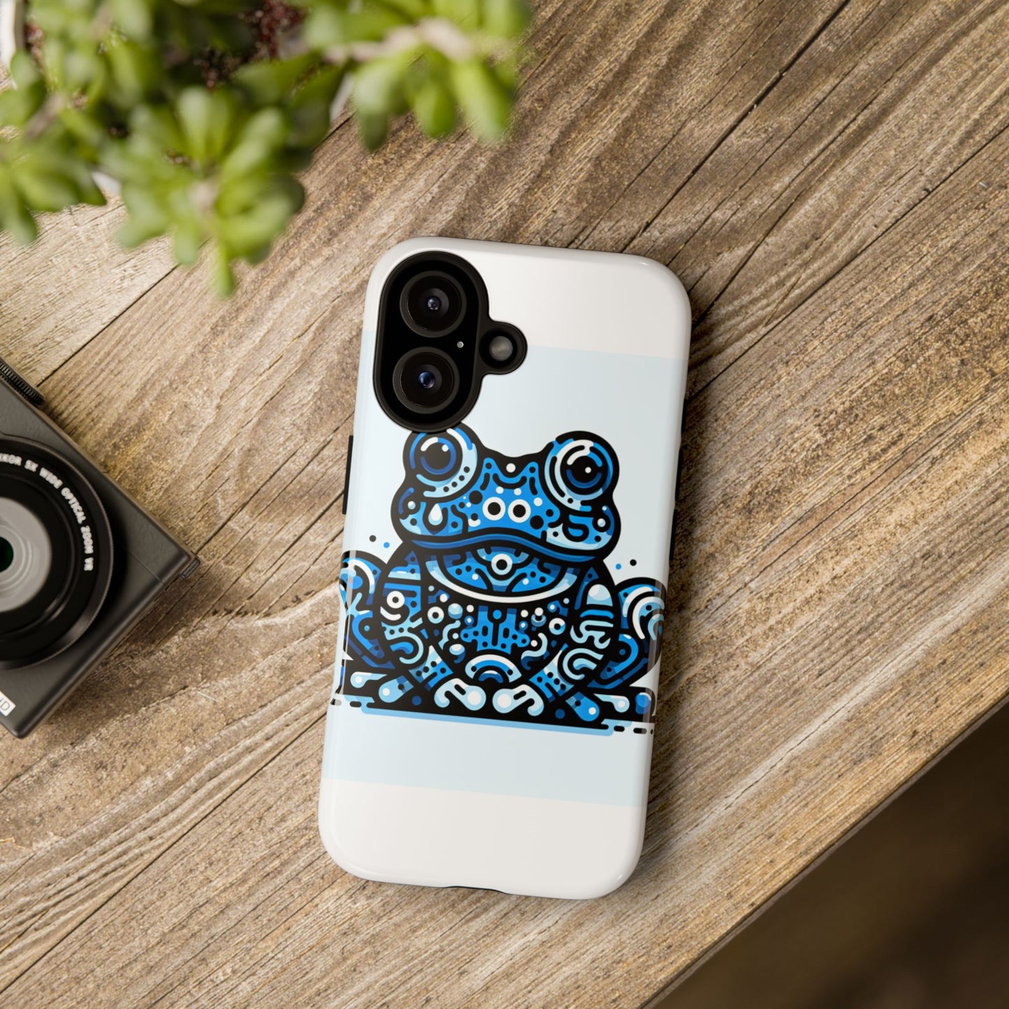 vibrant 3d blue animal print protective phone case for bold individuals – stylish protection compatible with iphone 13, 14, 15 & 16 – all models including pro, pro max & plus