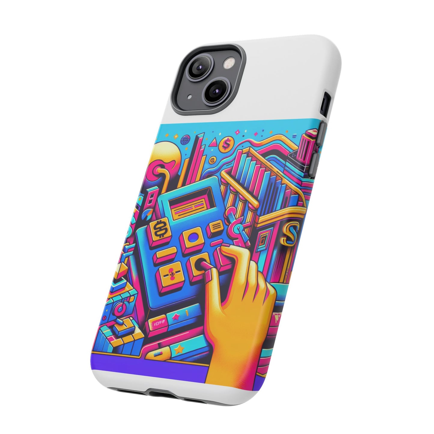 fantum finance dept protective phone case, 3d wrap design, durable silicone liner, uv protected, ideal gift for tech enthusiasts and anime lovers