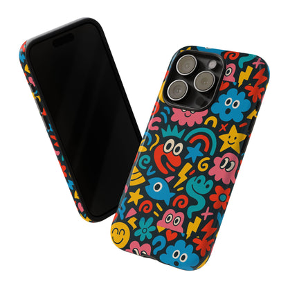 Vibrant Cartoon Protective Phone Case with 3D Wrap Design for Creative Expression – Compatible with iPhone 13, 14, 15 & 16 – All Models Including Pro, Pro Max & Plus