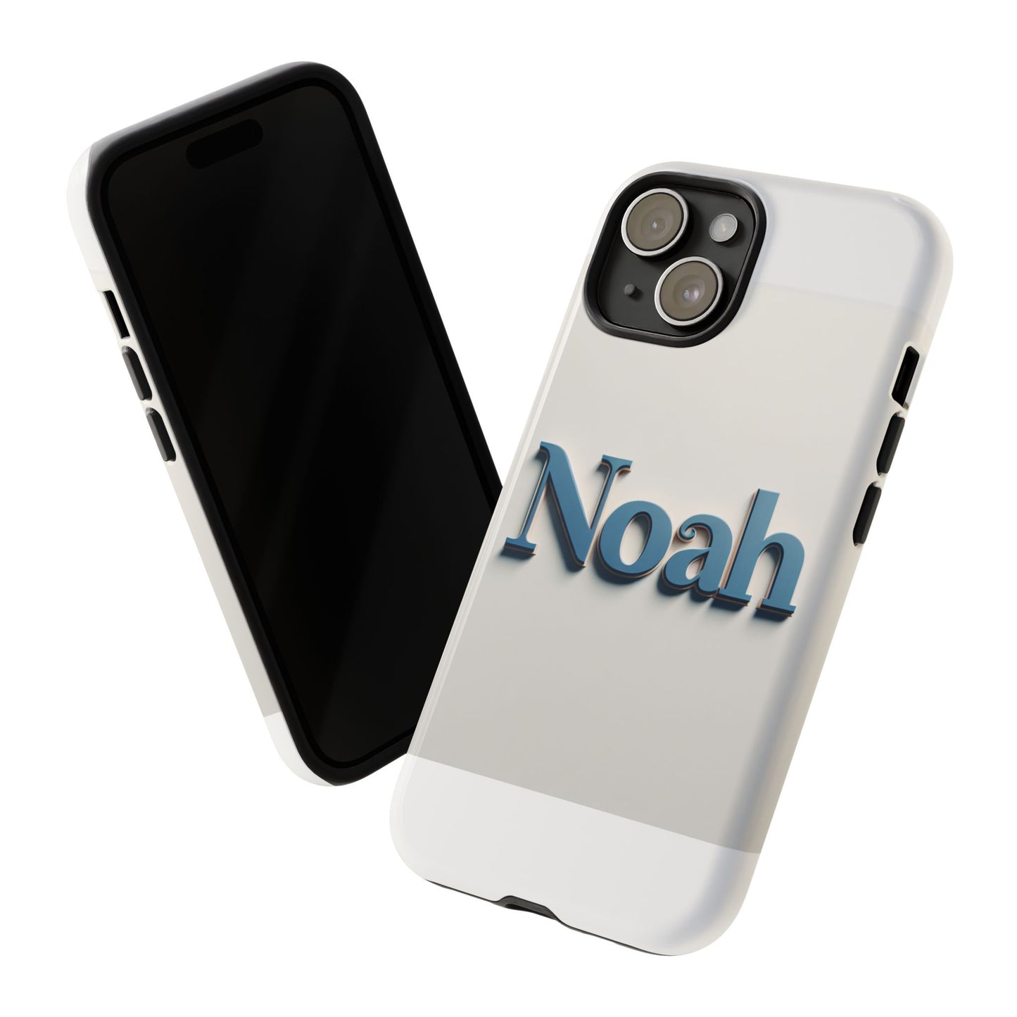 vibrant 3d name phone case in blue retro style – unique protection accessory for self-expression compatible with iphone 13, 14, 15 & 16 – all models including pro, pro max & plus