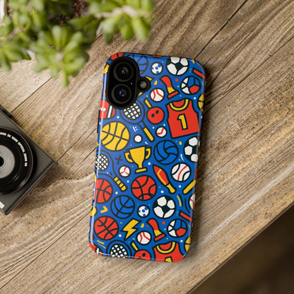 Vibrant Sports-Themed Protective Phone Case with 3D Design for Unique Style – Compatible with iPhone 13, 14, 15 & 16 – All Models Including Pro, Pro Max & Plus