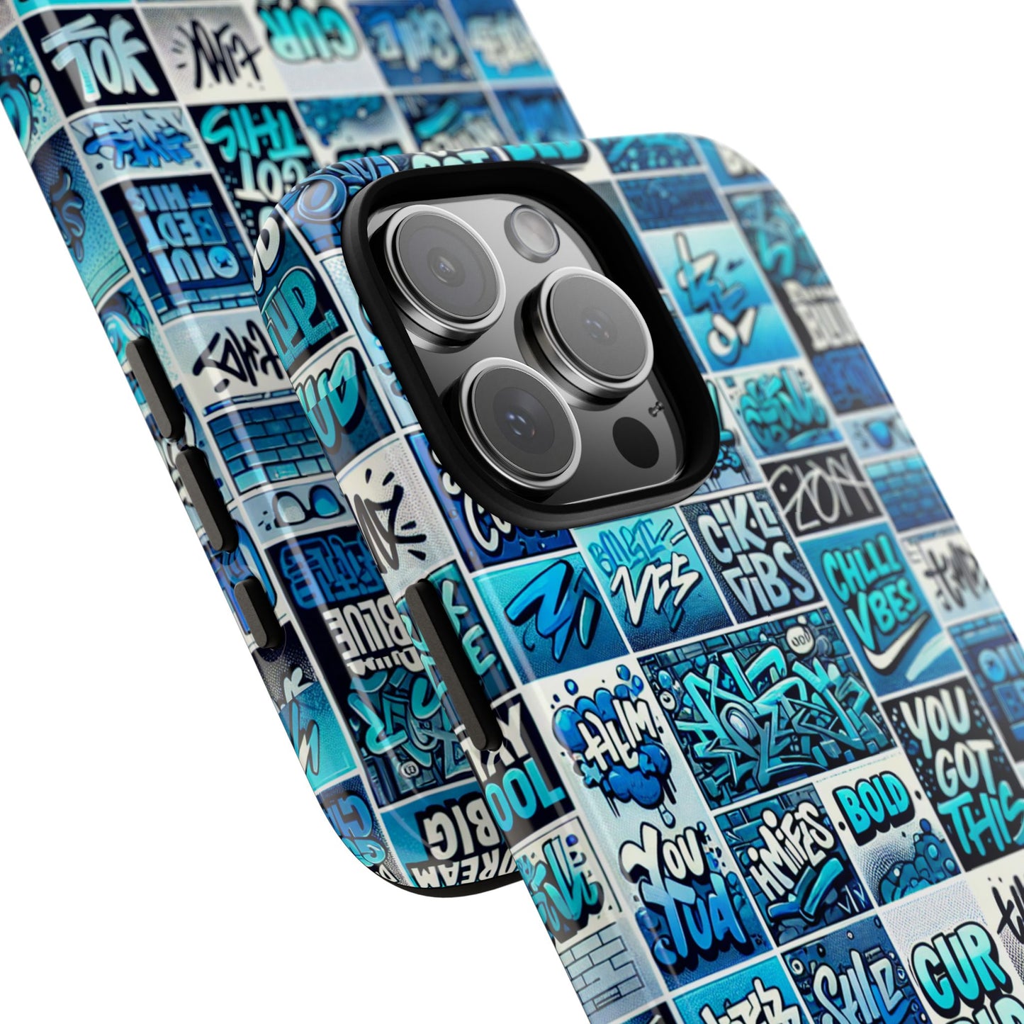 vibrant blue 3d wrap protective phone case featuring retro alphabet design for stylish smartphone protection compatible with iphone 13, 14, 15 & 16 – all models including pro, pro max & plus